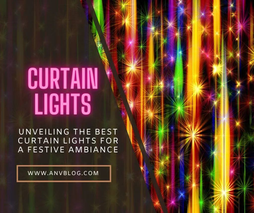 Best Christmas Curtain Lights blog post banner
